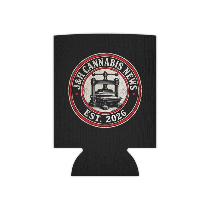 Vintage Press Badge Can Cooler