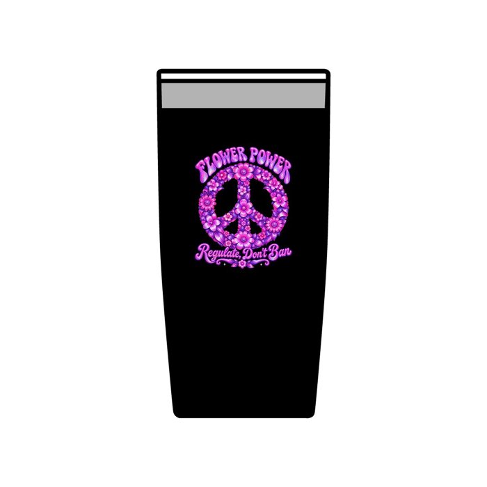 Flower Power Peace Sign 20oz Tumbler