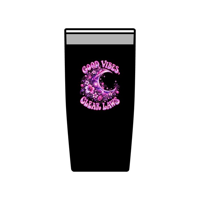 Good Vibes Clear Laws Moon 20oz Tumbler