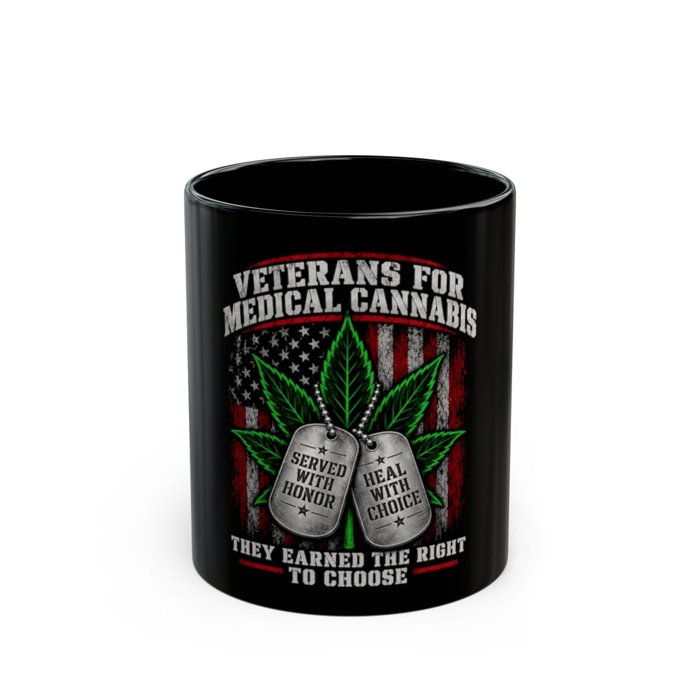 Veterans Dog Tags Black Mug
