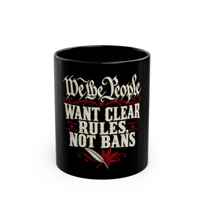 We the People Black Mug